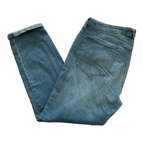 EUC JESSICA SIMPSON Women's Curzon Blue Forever Rolled Skinny Jeans Sz 32/14 - Picture 9 of 10